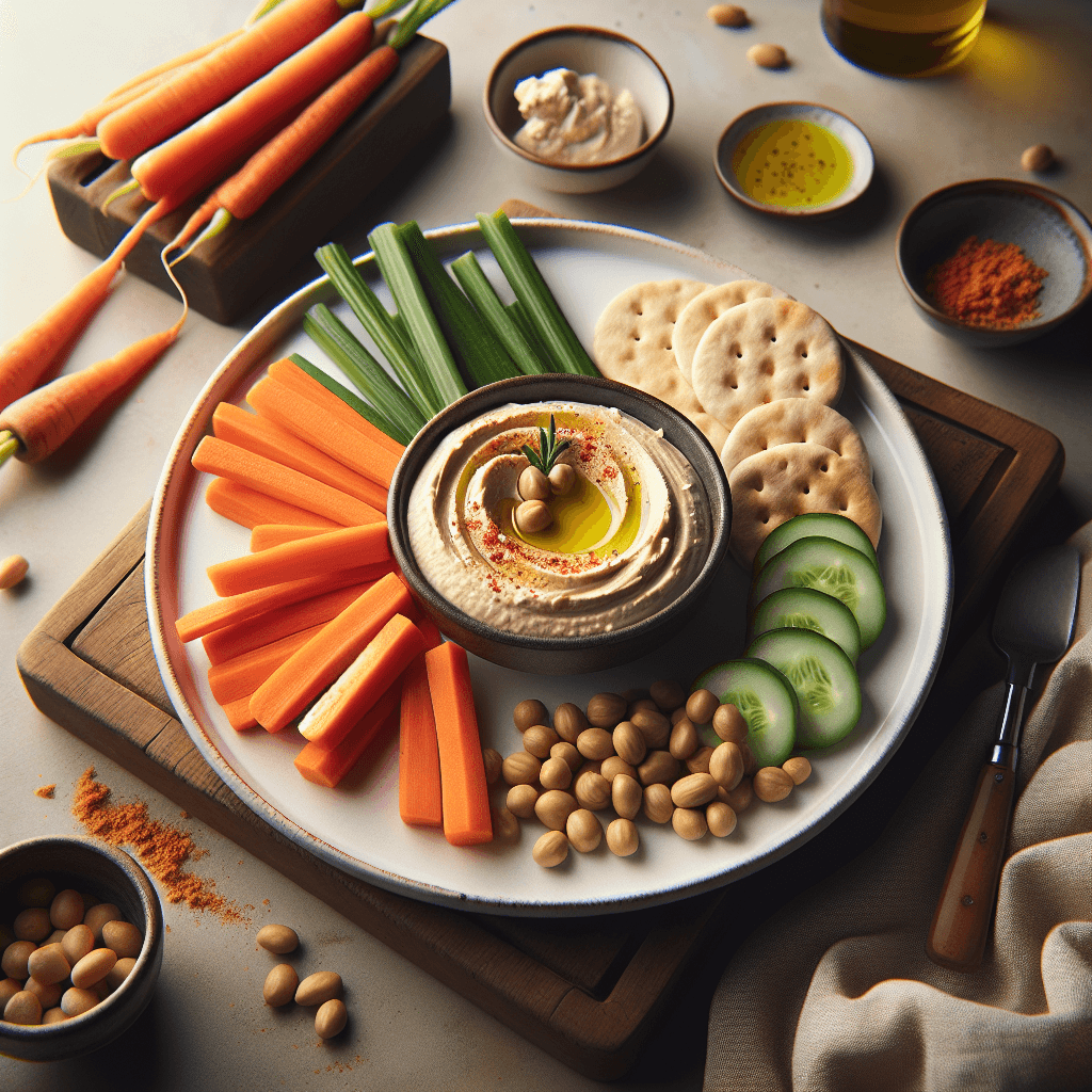 Hummus with Carrot Sticks recipe photo